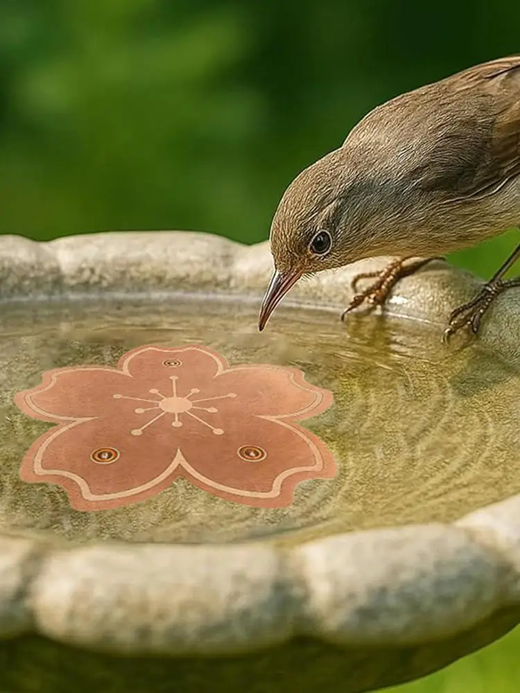 Bacia de Cobre para Banho de Pássaros com Suporte Resistente - Imagem 2
