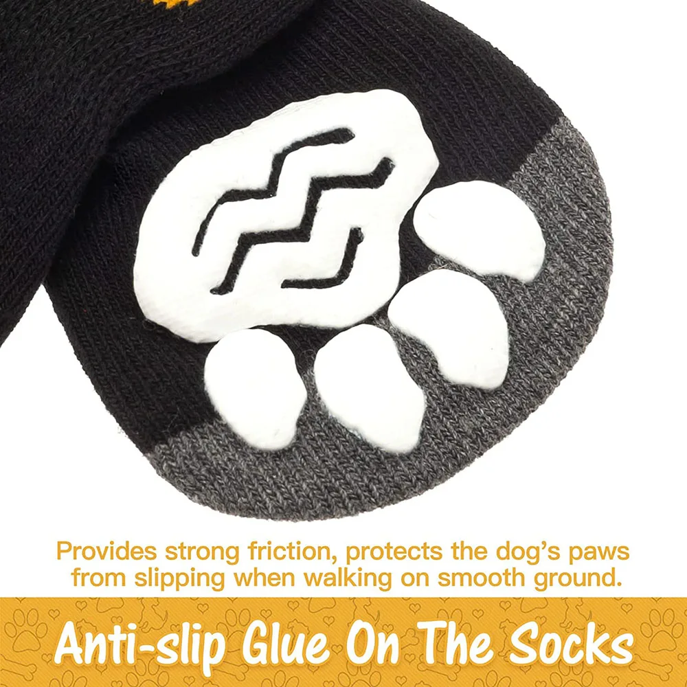 Meia Antiderrapante para Cães com Ajuste e Estampa de Patas - Image 2