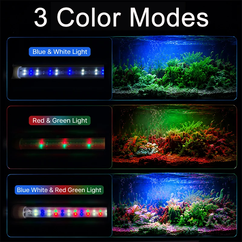 Lâmpada LED Submersível para Aquário RGB com Ventosas - Imagem 4