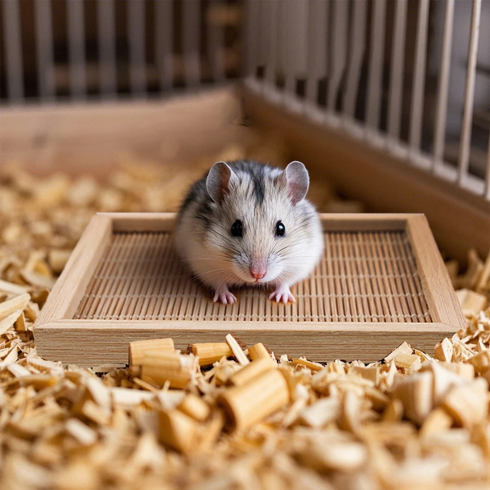 Tapete Gelado para Hamster de Madeira Respirável Tamanho S - Imagem 2