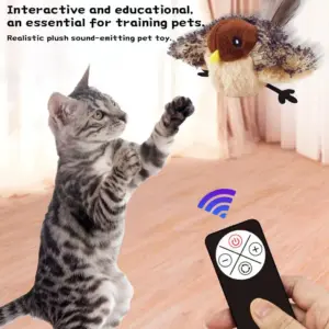 brinquedo para gato pássaro interativo recarregável