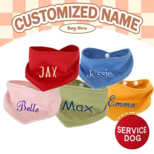 bandana bordada ajustável para cães