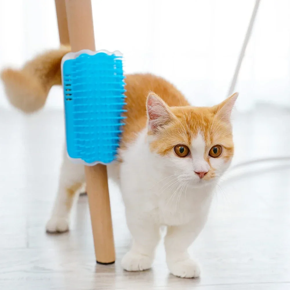 Escova de Canto para Gatos de Plástico com Pente Massageador - Imagem 2