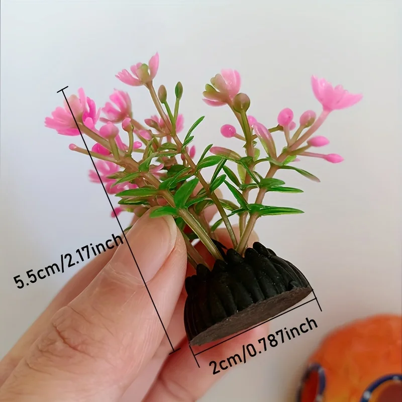 Plantas Artificiais para Aquário 10 Pçs de Plástico Macio e Base de 2 cm - Imagem 6