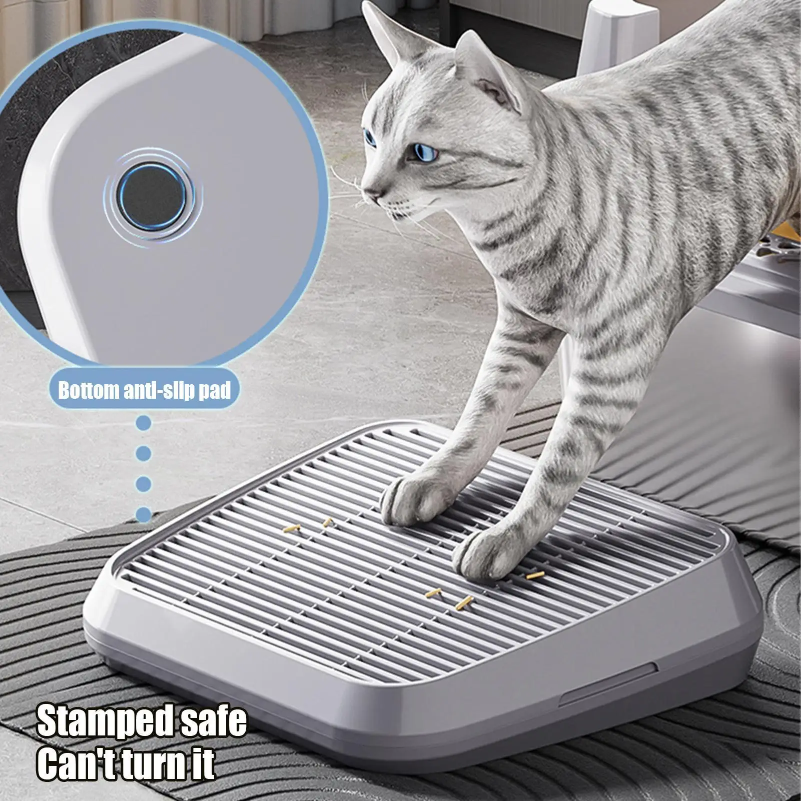 Tapete Coletor de Areia para Gatos Antiderrapante Dupla Camada - Imagem 2