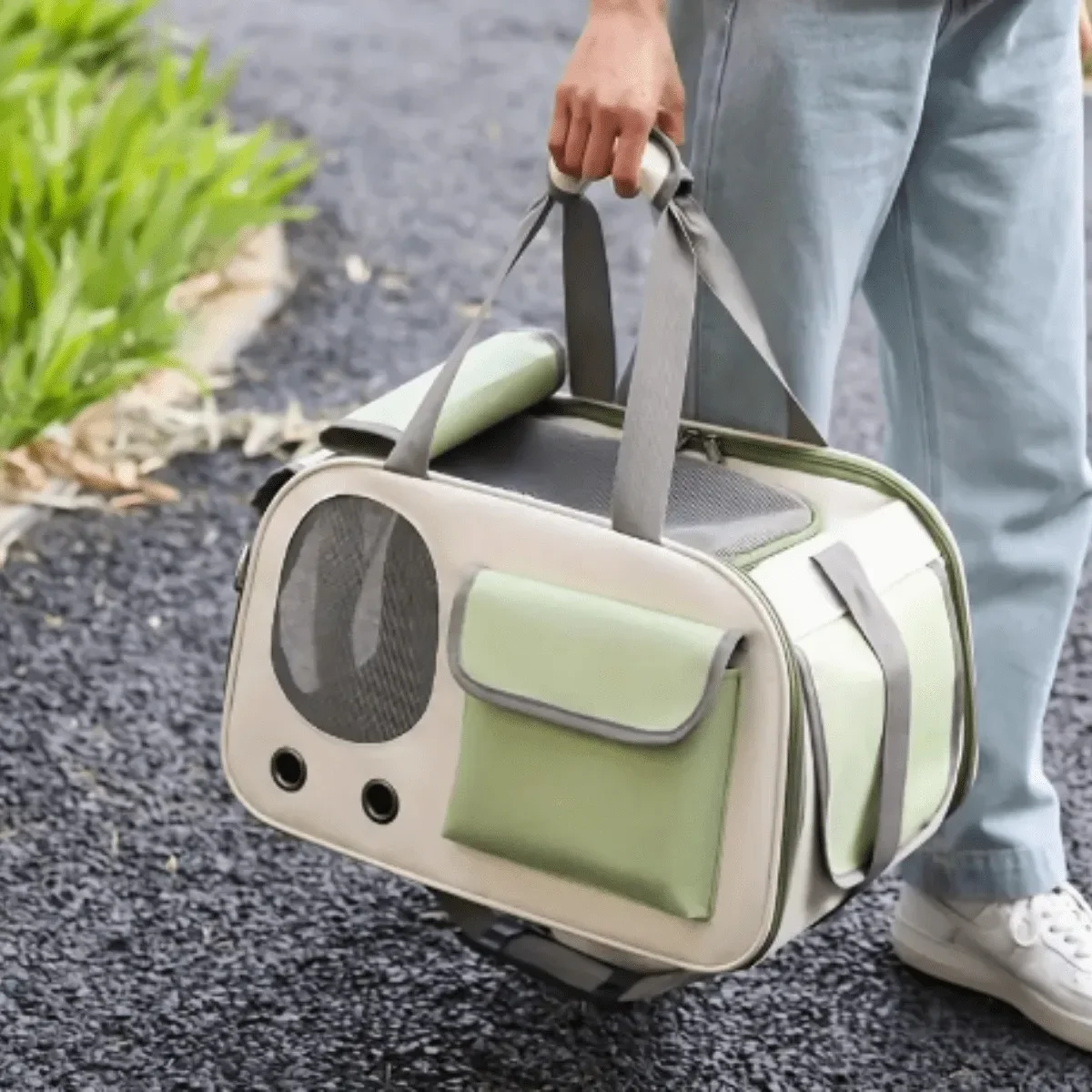 Bolsa de Transporte para Cães e Gatos Pequenos de Oxford até 6 kg - Imagem 2