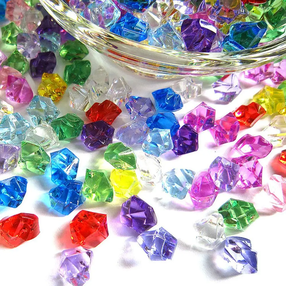 Pedras Decorativas de Acrílico para Aquário 11x14mm Transparente - Imagem 2