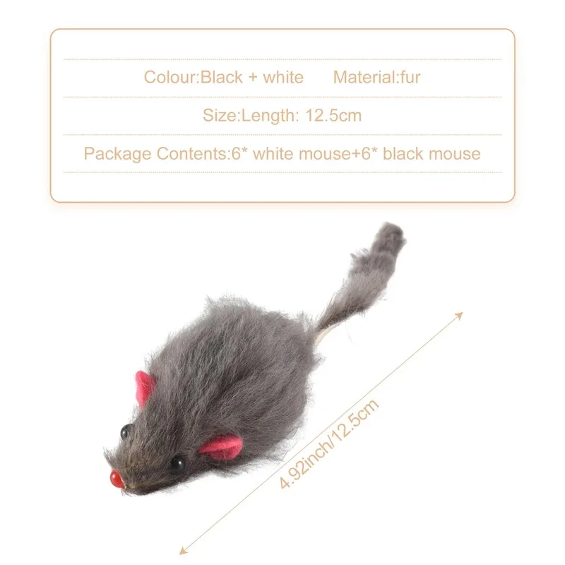 Brinquedo para Gatos Rato de Pelúcia Pacote com 10 - Imagem 6