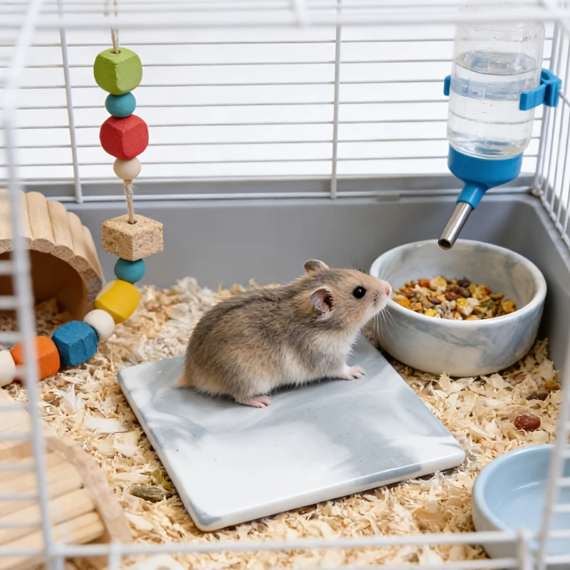 Almofada de Resfriamento para Hamster 9x9 cm Quadrada Rosa - Imagem 4