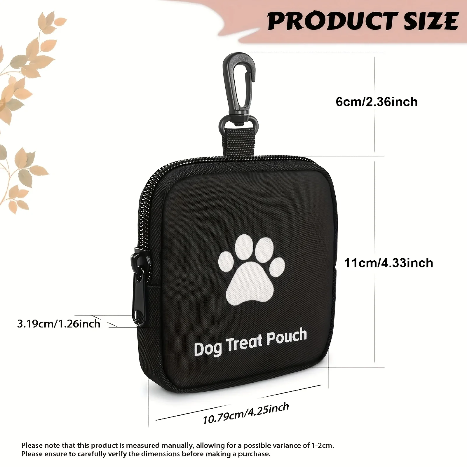Bolsa para Petiscos de Cães com Fecho de Zíper e Design de Pata - Image 2
