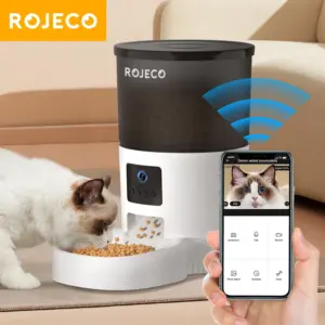 alimentador automático para cães e gatos com câmera