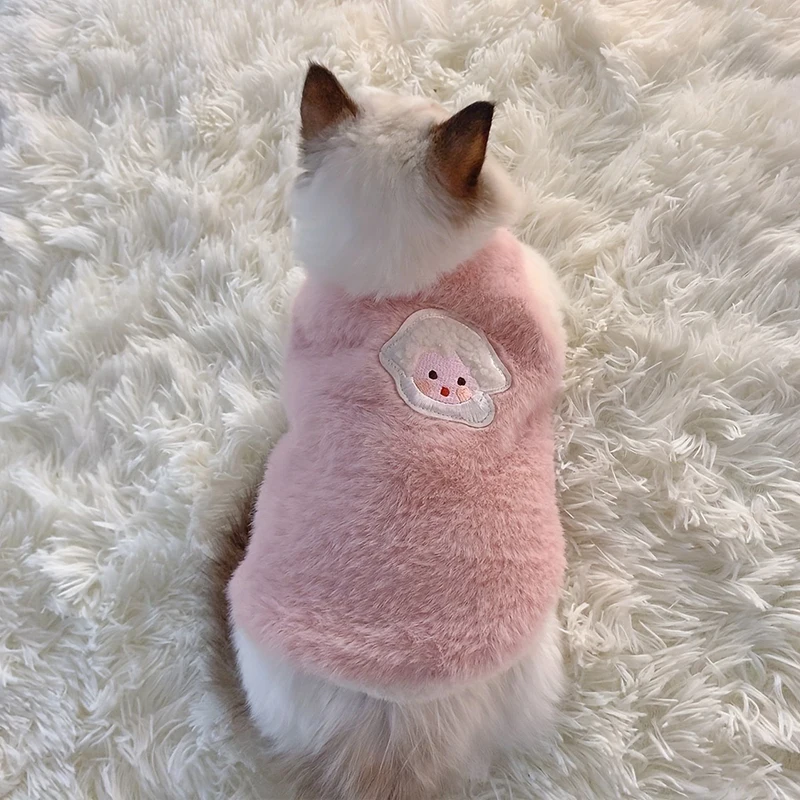 Colete para Gatos de Inverno com Roupas Quentes Preto - Imagem 5