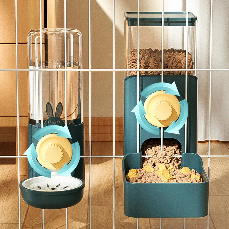 Comedouro/Bebedouro Suspenso para Gatos e Cães Pequenos com Tigela Dupla - Image 3