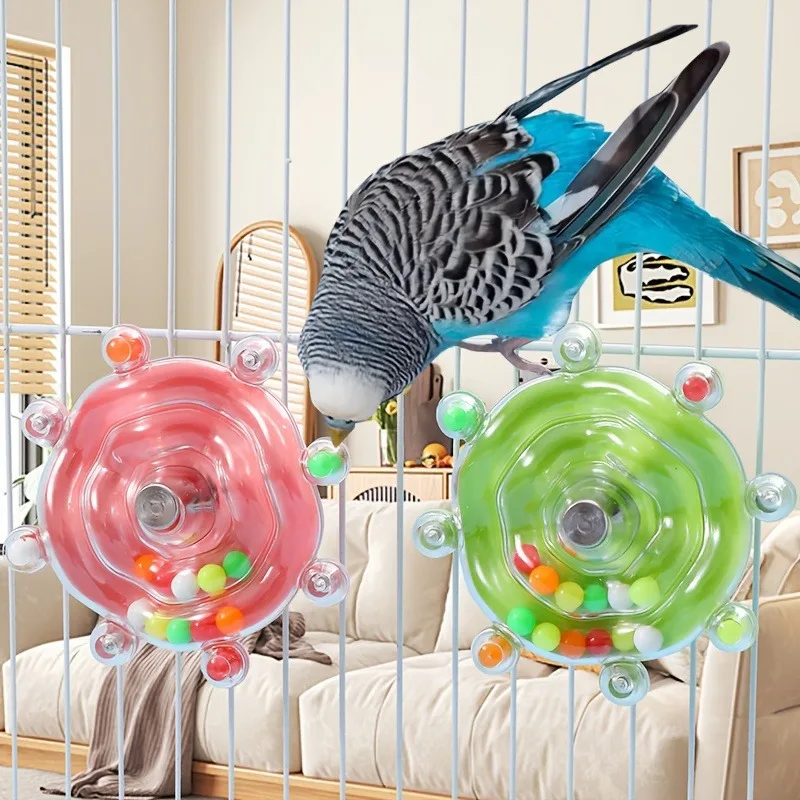 Brinquedo Interativo para Papagaios Dispensador Rotativo de Petiscos - Imagem 5