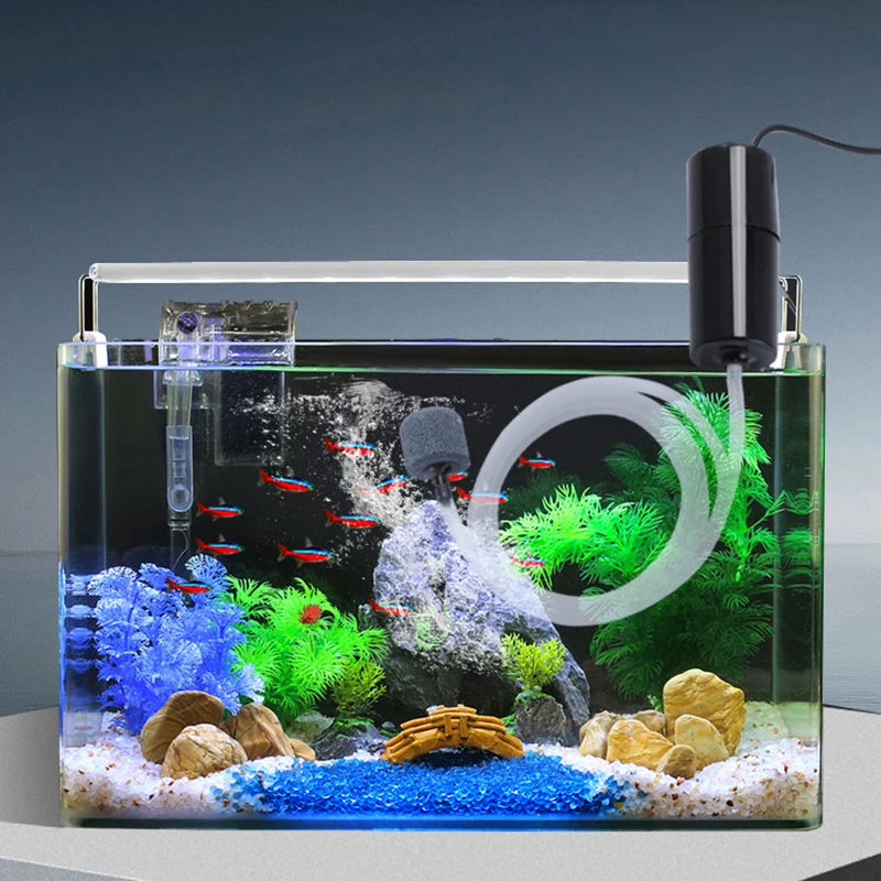 Bomba de Oxigênio para Aquário USB Recarregável com Pedra de Ar - Imagem 6