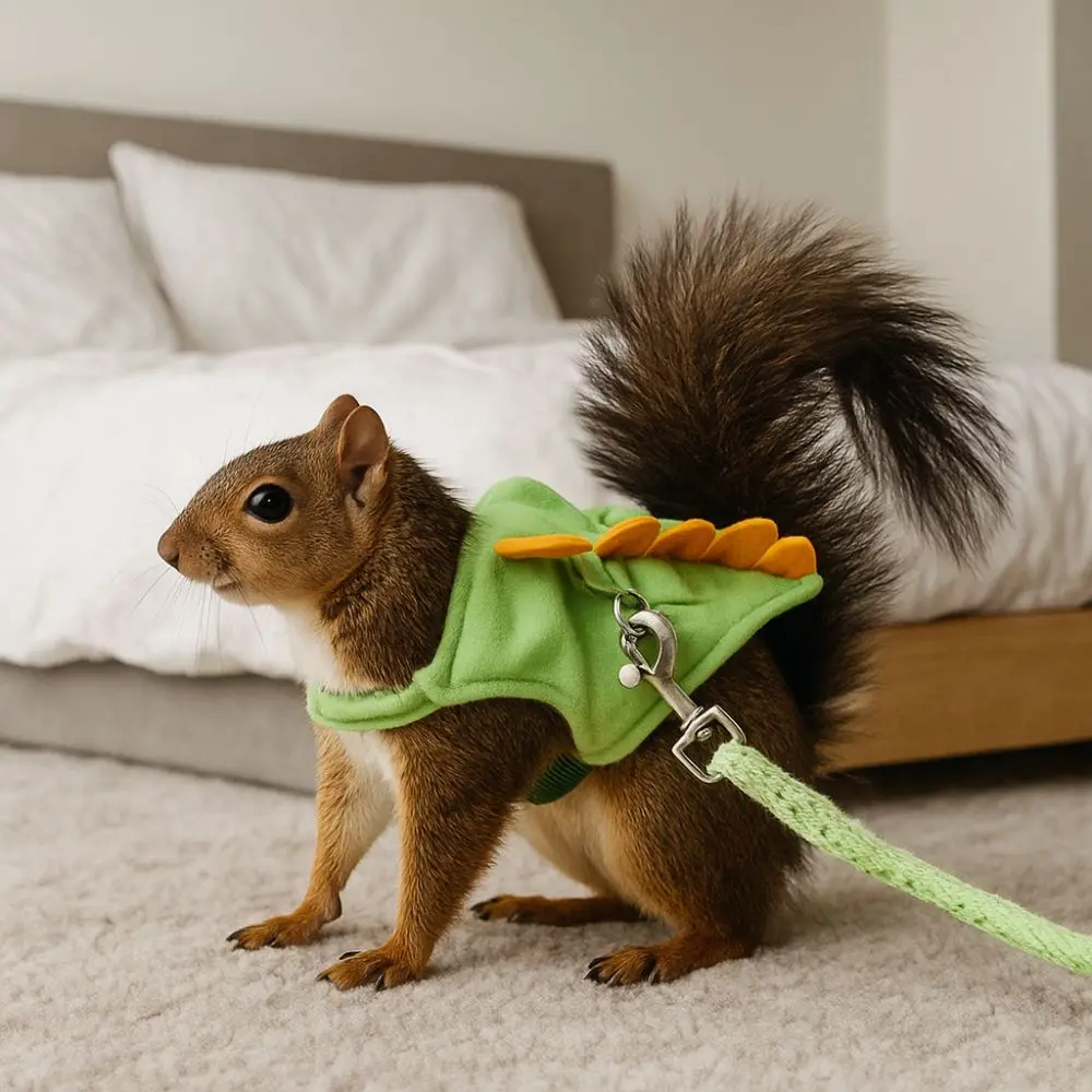 Colete para Furão e Hamster de Flanela Ajustável com Sino - Imagem 3