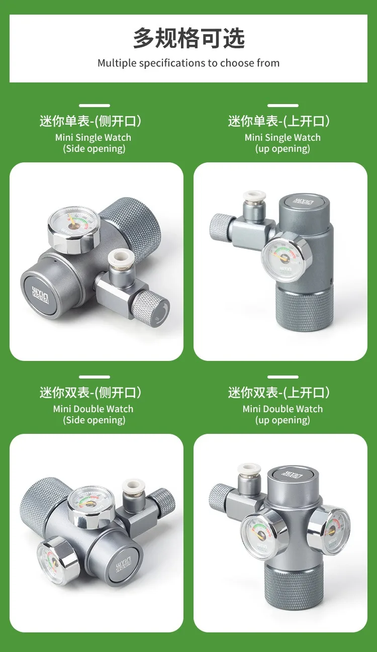 Regulador CO2 para Aquário com Medidor Duplo e Conexão Superior - Imagem 2