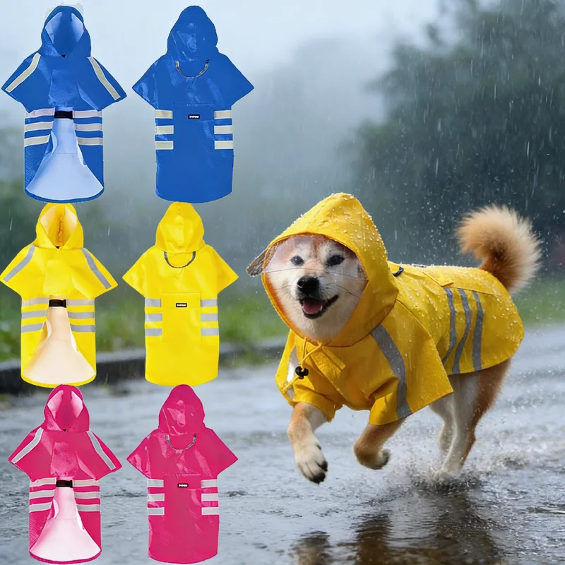 capa de chuva para cães pequenos refletiva