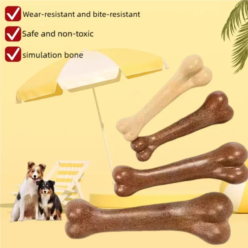 brinquedo osso para cães de madeira natural