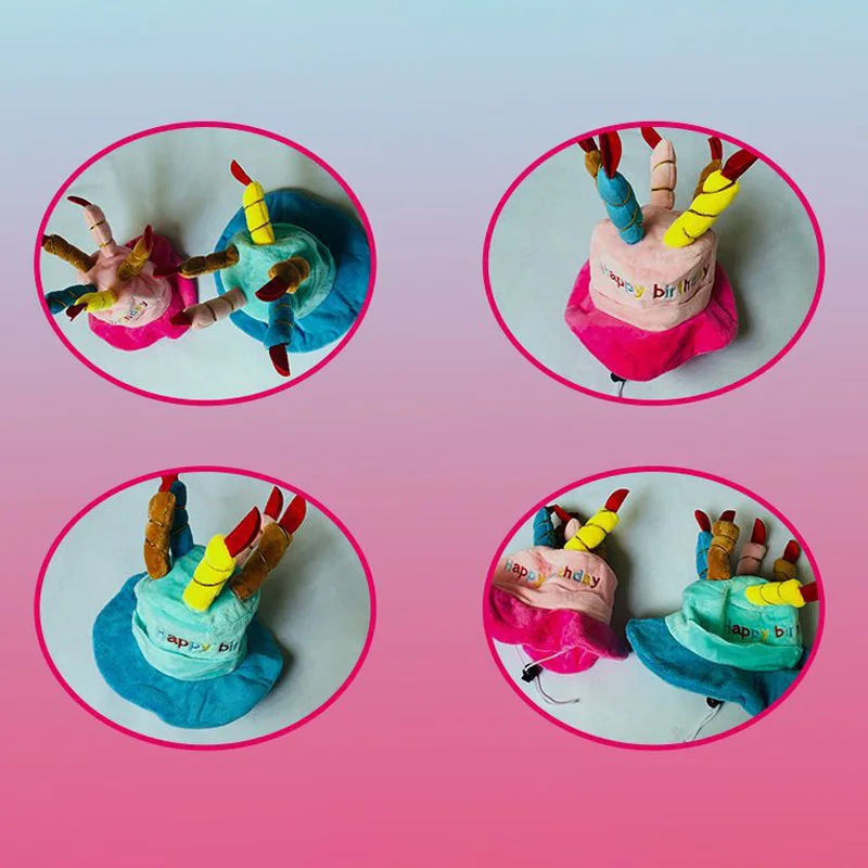Chapéu para Cães e Gatos de Pelúcia Ajustável para Festa - Imagem 5