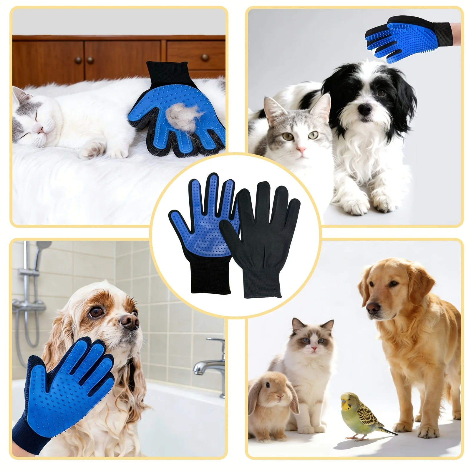 Luva de Tosa para Gatos de Silicone para Remover Pelos - Imagem 3