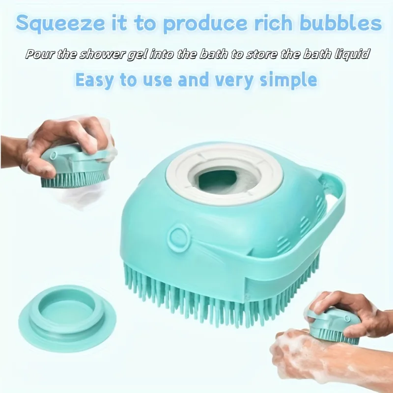 Escova de Banho para Cães e Gatos com Dispensador de Gel Integrado - Image 3