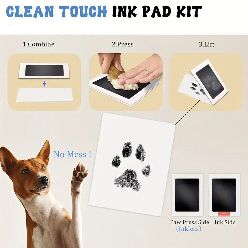 Almofada de Tinta para Patas de Pets para Cães e Gatos Sem Tinta - Image 5
