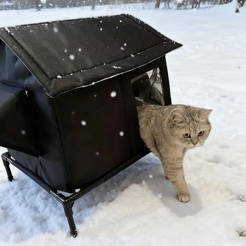 Ninho de Gato para Exterior com Isolamento Térmico para Inverno - Imagem 3