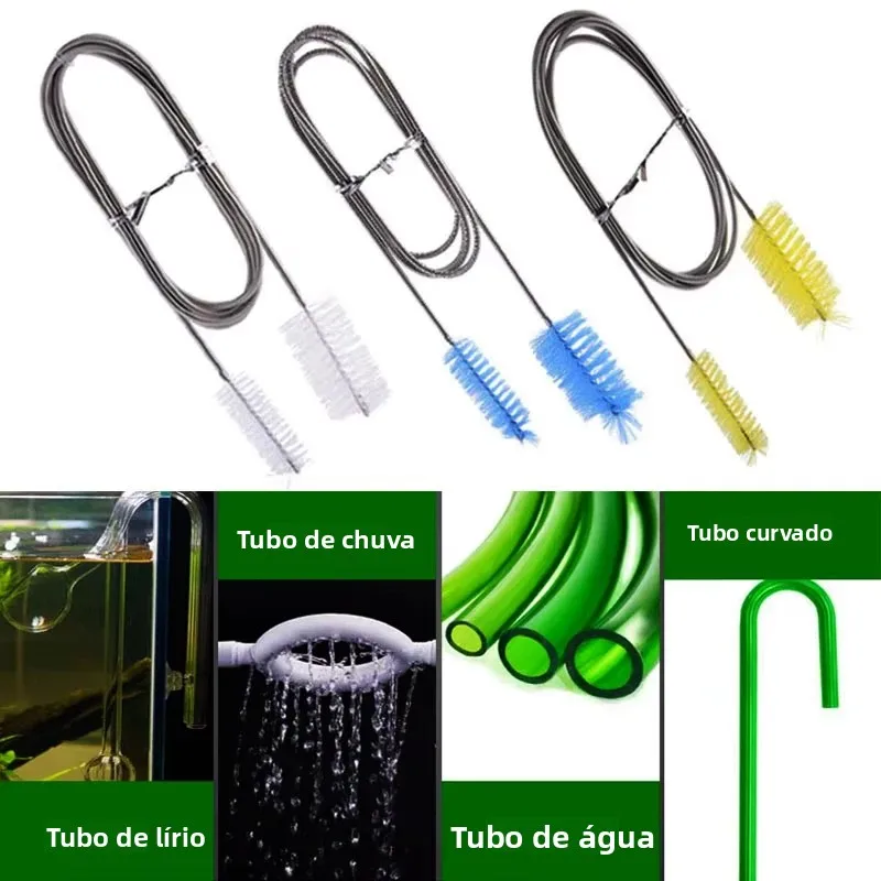 Escova de Limpeza para Aquário de Aço Inoxidável com Cabeça Dupla - Imagem 4
