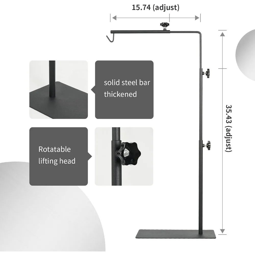 Suporte de Lâmpada para Répteis Ajustável de Metal para Terrário - Imagem 3