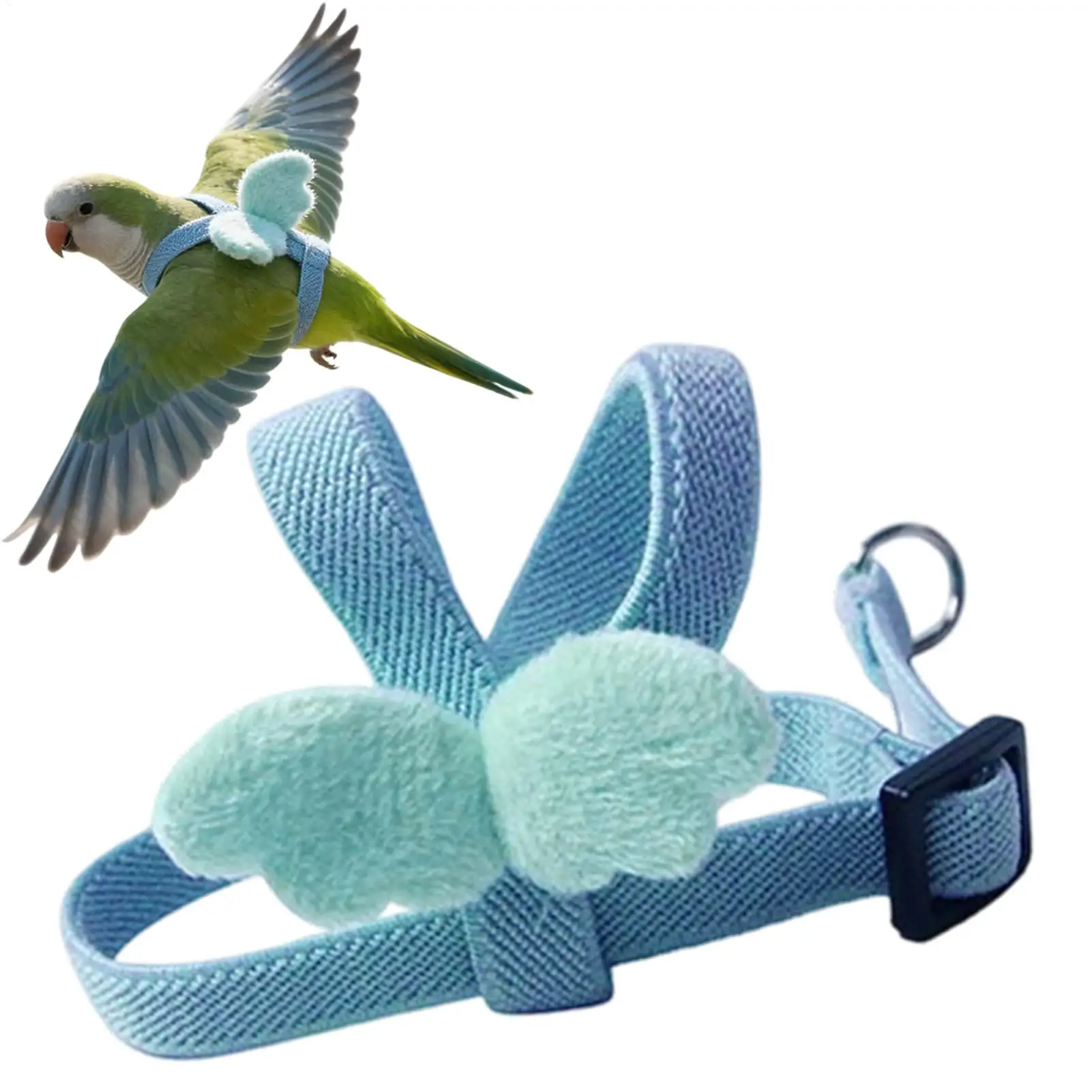 Coleira Ajustável para Papagaios e Conures com Corda de Voo - Imagem 3