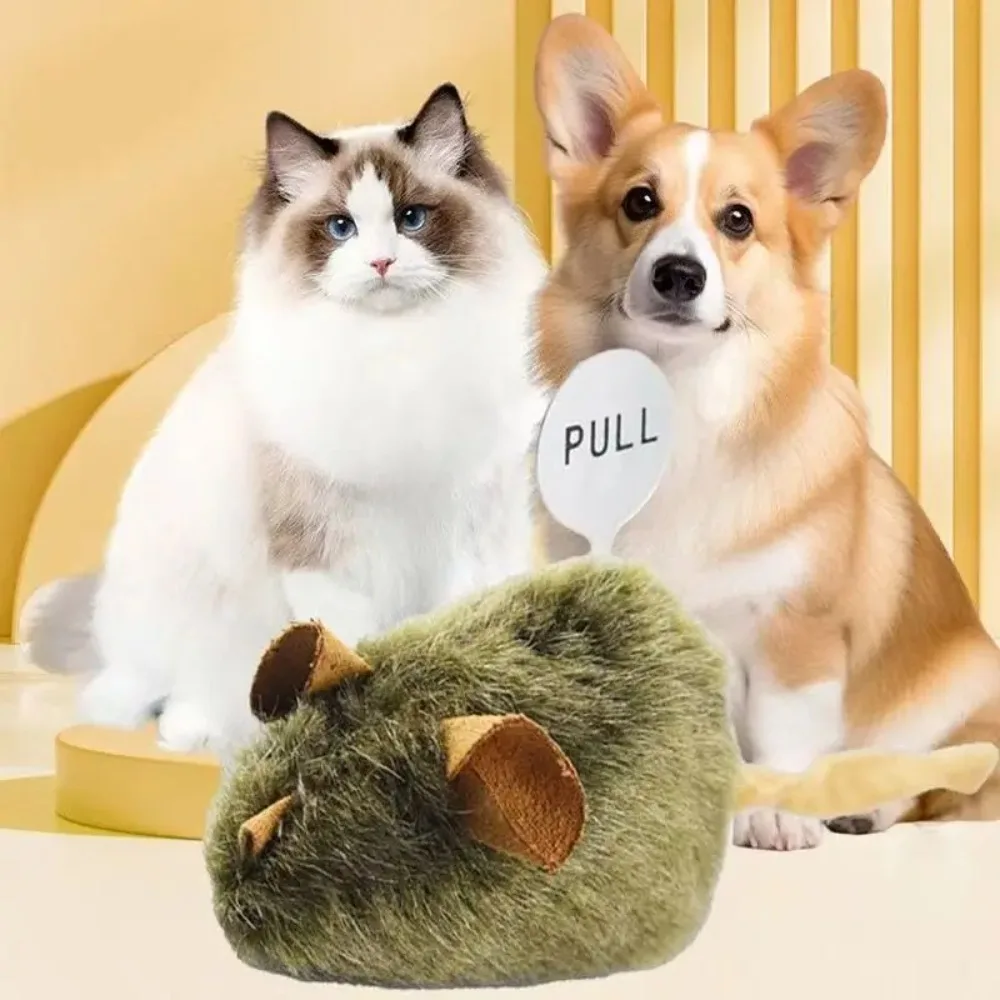 Brinquedo Interativo para Gatos Rato com Som e Pelúcia Realista - Imagem 6