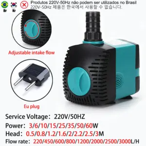 bomba submersível para aquário ajustável 220V