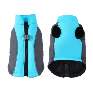 jaqueta de inverno para cães pequenos com argola d