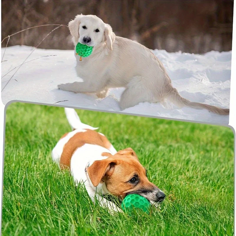 Brinquedo Bola Hexagonal para Cães de Borracha Natural com Som - Imagem 5