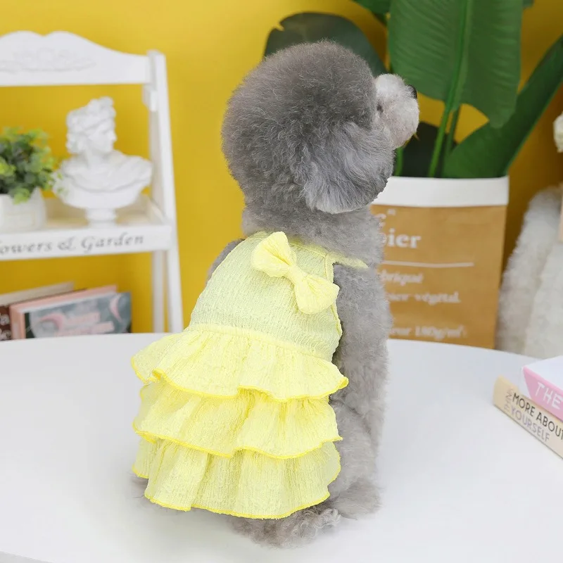 Vestido para Cães e Gatos Pequenos e Médios para Festa - Imagem 5