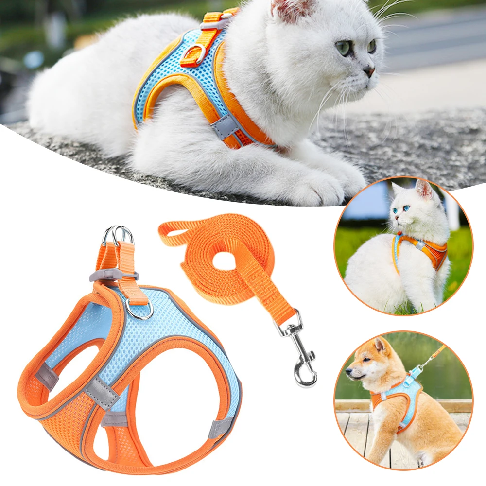 Colete Peitoral para Cães e Gatos Refletivo Ajustável para Passeio - Image 2