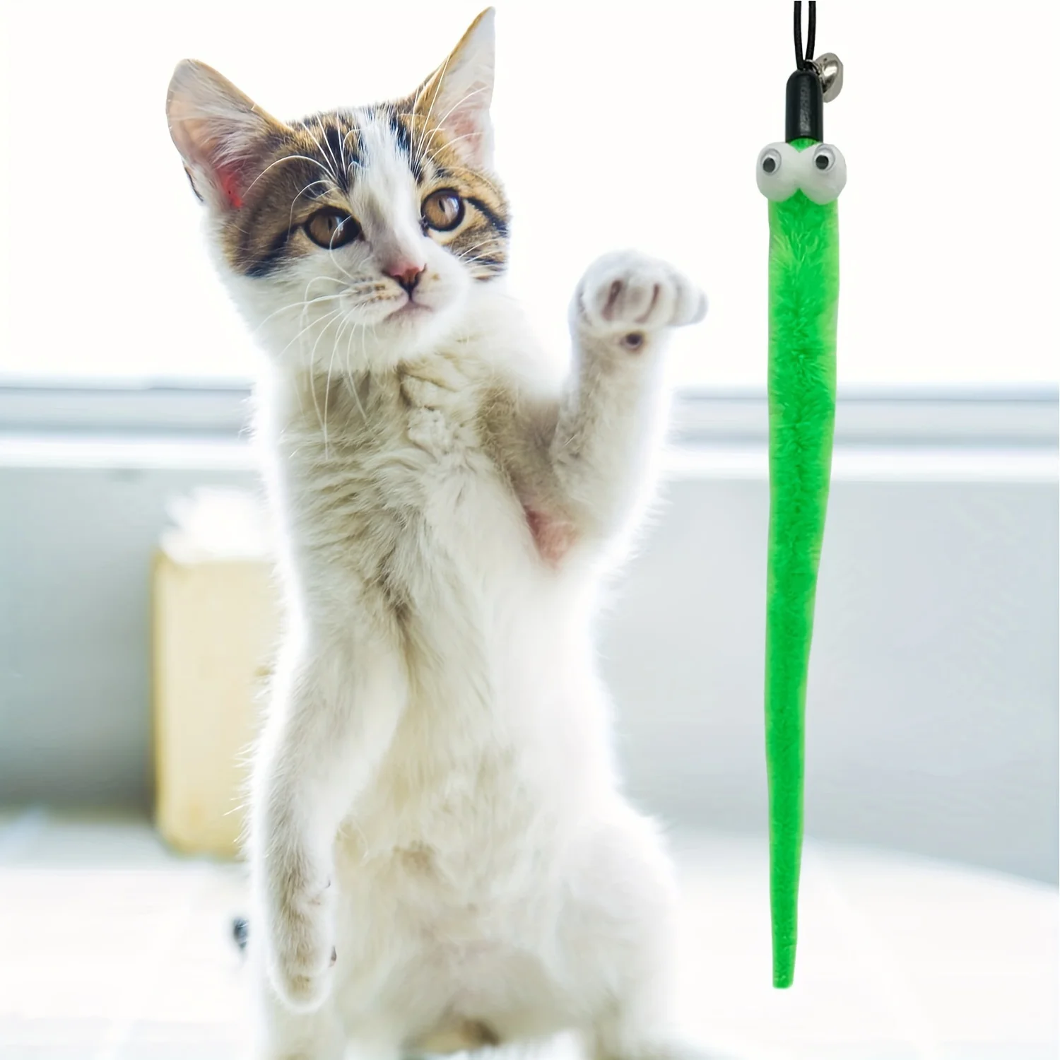 Brinquedo Varinha para Gatos com 8 Refis de Pena e Sino - Imagem 5