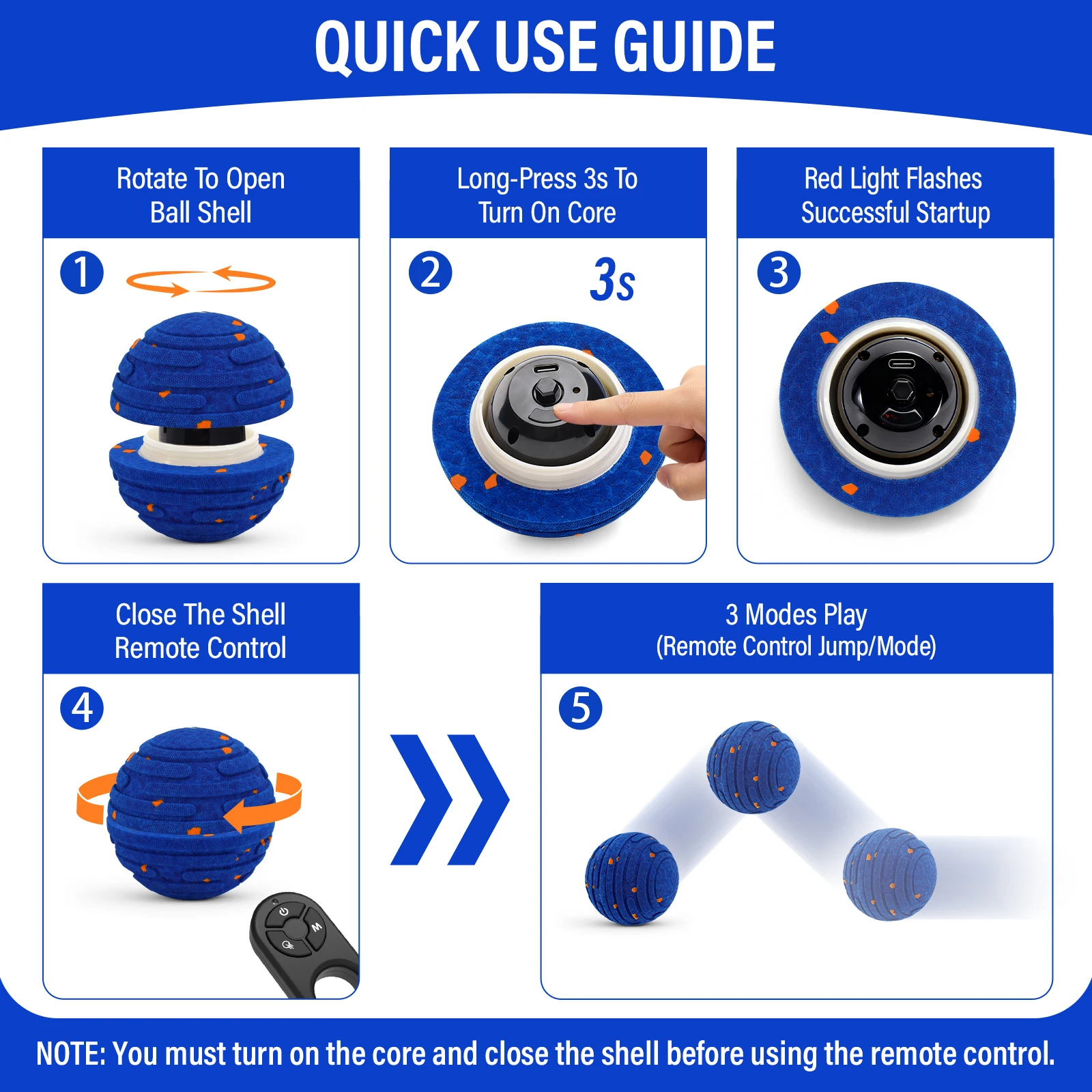 Brinquedo Bola Interativa para Cães E-TPU com 4 Modos e Remoto - Imagem 5