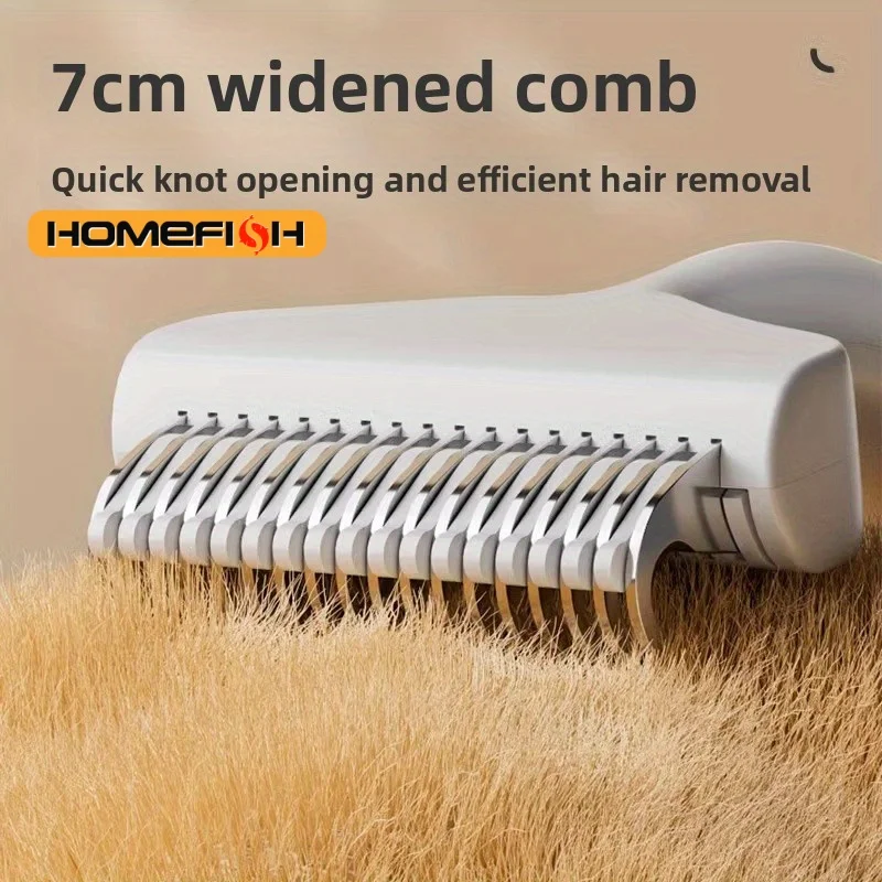 Escova Flutuante para Cães e Gatos de Pelo Longo de Aço Inoxidável - Imagem 3