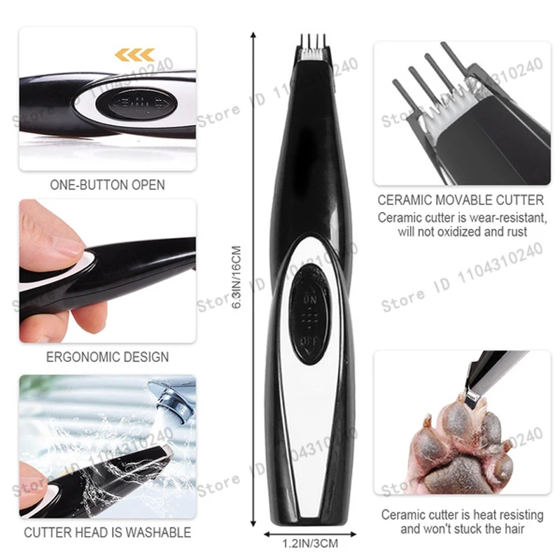 Kit Tosa Elétrico para Cães e Gatos com Máquina e Lixadeira Silenciosa - Imagem 4