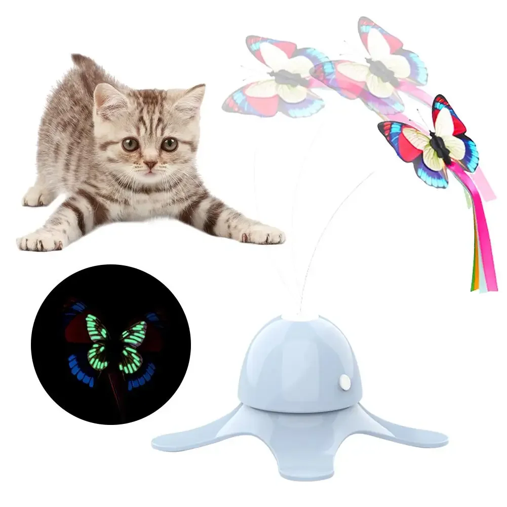 Brinquedo para Gatos Rotativo com Borboleta Brilha no Escuro - Image 2