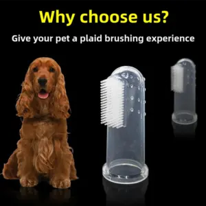 escova de dentes de silicone para cães e gatos