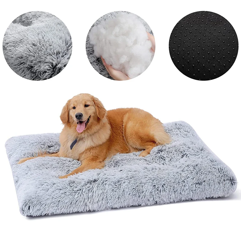 Cama Soft para Cães e Gatos de Fibra e Algodão com Fundo Antiderrapante - Image 4