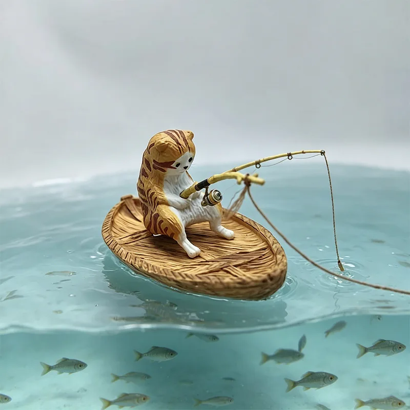 Ornamento Barco de Pesca para Aquário em Resina Durável - Imagem 3