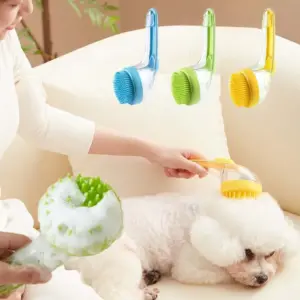 escova de banho para cães e gatos de silicone