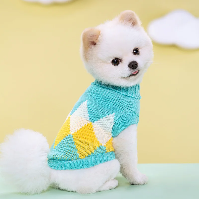 Camisola de Malha para Cães e Gatos Pequenos de Gola Alta - Imagem 5