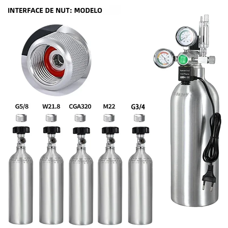 Regulador de CO2 ZRDR para Aquário com Solenoide e Duplo Relógio - Imagem 4