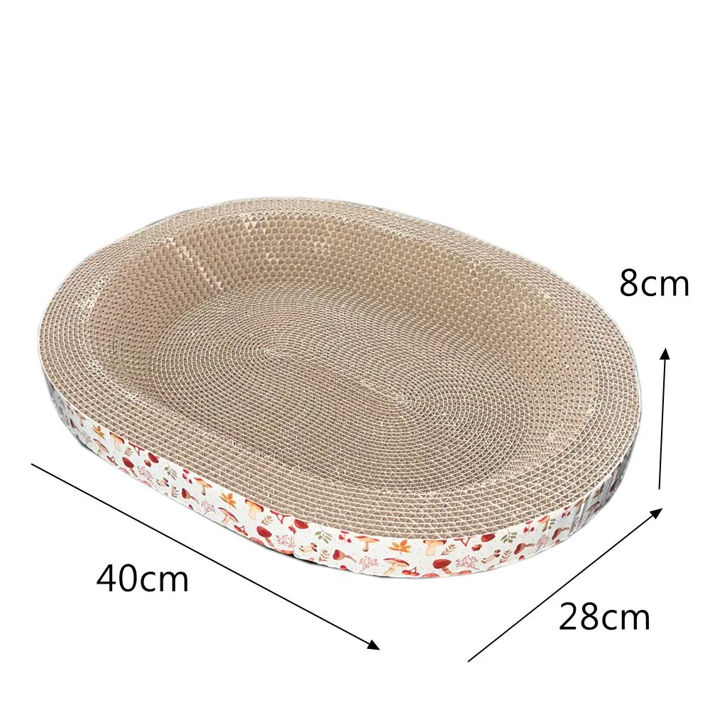 Arranhador para Gatos de Papel Ondulado Oval 40x28x8cm - Imagem 2