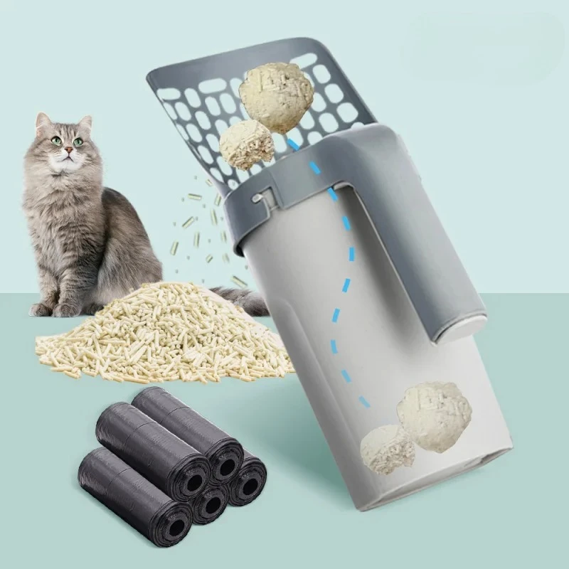 Pá para Areia Sanitária Gatos com Lixeira Integrada 12x16x29 cm - Image 6